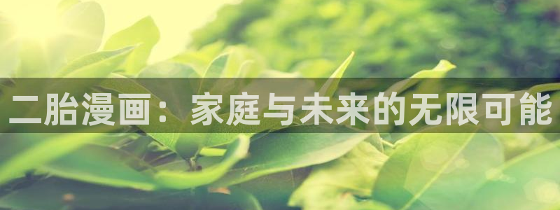 虫虫漫画免费入口怎么进：二胎漫画：家庭与未来的无限可能