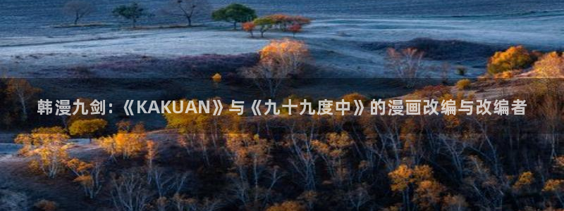 虫虫免费漫画：韩漫九剑: 《KAKUAN》与《九十九度中》的漫画改编与改编者